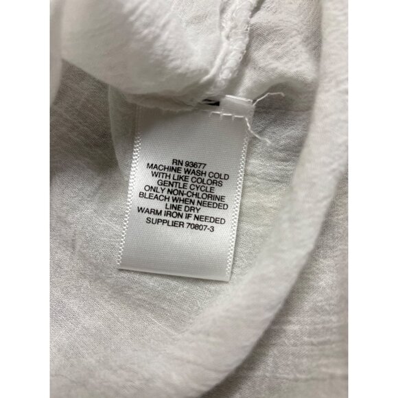 Liz Claiborne Boho Chic White  Red Embroidered Tassel Peasant Blouse - Picture 5 of 7